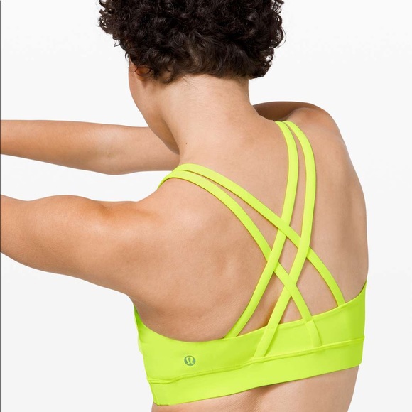 LULULEMON “ENERGY” BRA IN LIGHT/YELLOW COLOR - Picture 6 of 6